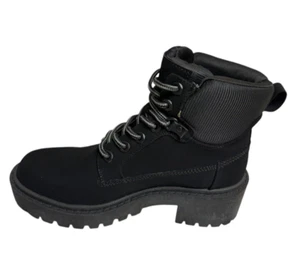 Kendall + Kylie Lug Sole Suede Lace-Up Combat Boot Farbe Schwarz Größe 6,5 / NEU! - Bild 1 von 7