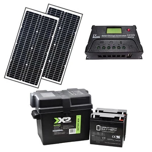 ALEKO Kit Solare per Apricancelli Solari 60W 24V Controller Carica Batterie - Foto 1 di 9
