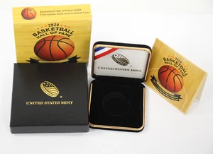 2020 U.S. Mint Basketball Hall of Fame Commemorative Empty Box Packaging NO COIN - Picture 1 of 2