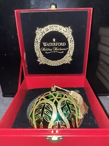Waterford Holiday Heirloom Ornament Peacock Masterpiece Ball Numbered Box