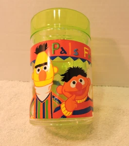 Bert & Ernie - "Friends, Pals, Buddies" Plastic Cup - 4.25" Tall - Picture 1 of 4