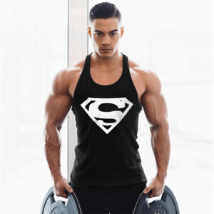 Men's Bodybuilding Tank Top Muscle T-Shirt Gym Fitness Stringer Shirts