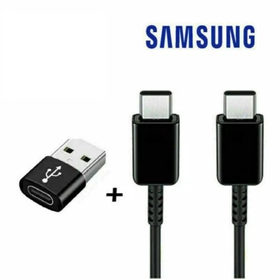 SAMSUNG GALAXY TYPE C TO C NOTE 20 S22 S21 ULTRA SUPER FAST USB C CHARGER CABLE - Image 1 of 4