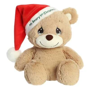 Aurora - Precious Moments - 12" My Beary 1st Christmas Festive Stuffed Animal - Picture 1 of 6