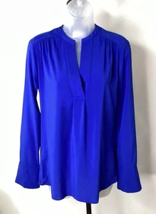Blusa Calvin Klein Azul Relajada Manga Larga - Mujer’s Pequeña Pequeña - Imagen 1 de 7