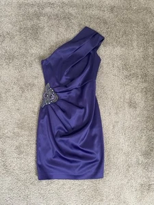 Eliza J Purple One Shoulder Dress Size 4 - Picture 1 of 9