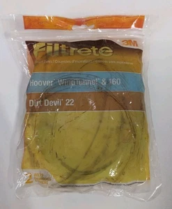 Filtrete 3M Staubsaugerbandstaubsauger Windkanal & 160 Dirt Devil 22 2er Pack 64160A - Bild 1 von 5