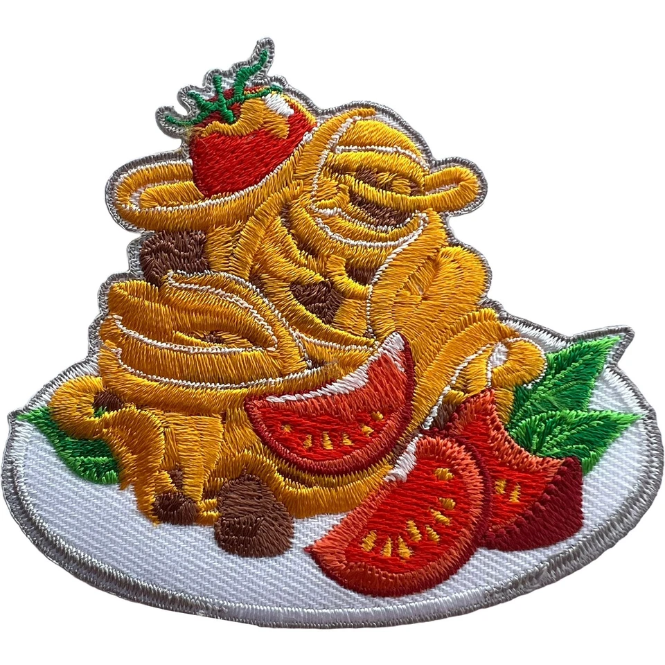 Spaghetti Meatballs Patch Italy Food Embroidered Badge Iron Sew On Clothes Bag - Image 1 of 1
