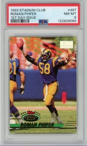 1993 Stadium Club Roman Phifer 1st Day Issue #467 PSA 8... - Picture 1 of 2