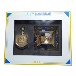 Mickey Mouse Oro Hanukkah Dreidel con Soporte Disney Metal Sevivon Judaica Set - Imagen 1 de 14