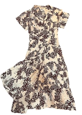 Vestido Camisa Equipment Mujer Cuello en V Orlenna Seda Midi Línea A Talla 6 Foto 1 de 4