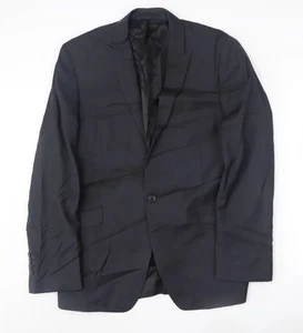 Blazer negro Lambretta 42 corte regular para hombre - Imagen 1 de 12