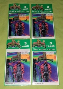 Vintage Power Rangers Crack And Peel Sticker Pack Lot 4 Saban 1993 - Bild 1 von 2