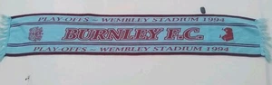 Vintage Burnley FC Scarf Play Offs Wembley Stadium 1994 Twin Towers (P) - Picture 1 of 5