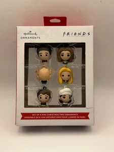 HALLMARK FRIENDS THE TELEVISION SERIES SET OF 6 MINI 1'' CHRISTMAS ORNAMENTS - Picture 1 of 3