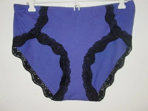 Ashley Stewart Women's Purple Bikini Undie Black Trim Curvy Sissy-14/16 1X NEW - Picture 1 of 3