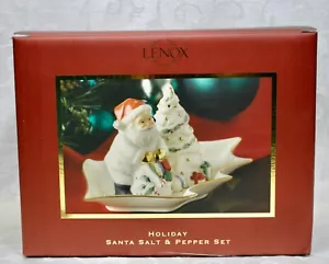Lenox, Salz & Pfeffer, Weihnachtsmann und Weihnachtsbaum, Muster "Holiday". - Bild 1 von 12