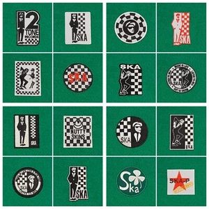SKA 2 TONE TWO-TONE Choose Any Patch from 16 Sew / Iron On Embroidered Badges - Foto 1 di 33