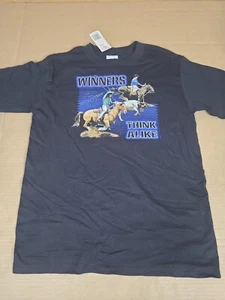 VTG Y2k 2002 WRANGLER Kids XL 14-16 T SHIRT Winners Think Alike Calf Roping - Picture 1 of 11