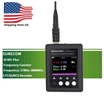 SURECOM SF401 PLUS Frequency Counter for Radio Transceiver CTCCSS/DCS Decoder US - Image 1 of 4