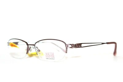 NEW SOUTH HAMPTON SH 3004 MV BROWN SEMI RIMLESS WOMENS EYEGLASSES RX 52-17-135MM - Image 1 of 4