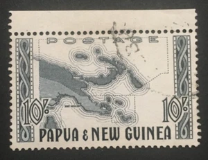 NEW GUINEA.1952 map 10 Shillings Very Fine Used As per Photo - Foto 1 di 3