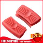 2pcs Pan Handle Cover Heat Resistant Pan Handle Grip Cooking Tool (Red)