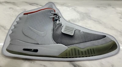 New Nike Air Yeezy 2 NRG Pure Platinum Room Rug Modern Accent Carpets Floor Mat - Image 1 of 2