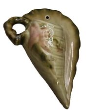 Hull Woodland Wall Pocket Planter Conch Shell Floral Pink Green Vintage