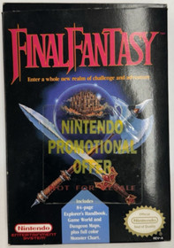 NES Final Fantasy Nintendo Promotional Offer - Very Good! - Free Shipping