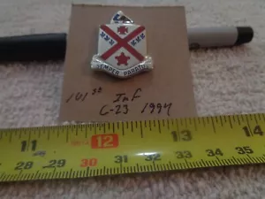 101st Infantry G-23 1994 Unit Crest, DI, DUI (DRAW#R8) - Picture 1 of 1