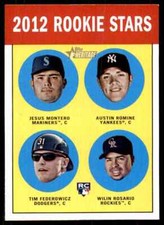 2012 Topps Heritage Jesus Montero RC/Austin Romine RC/Tim Federowicz RC/Wilin