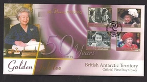 British Antarctic Territory BAT FDC Scott 307-310 Queen 50th Golden Jubilee - Picture 1 of 1