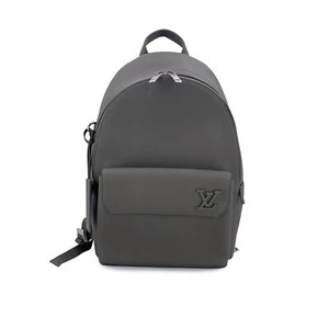 Authentic Louis Vuitton Grey LV Aerogram Leather Takeoff Backpack Bag - Picture 1 of 5