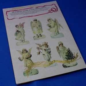 Galerie Grafik viktorianischer Schnee Engel gestanzte Karton Ornamente - Bild 1 von 6