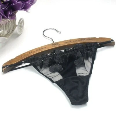 Damen Spitze Seide Slip Tanga Sexy Unterwäsche T-Rücken Höschen Durchsichtig - Bild 1 von 4
