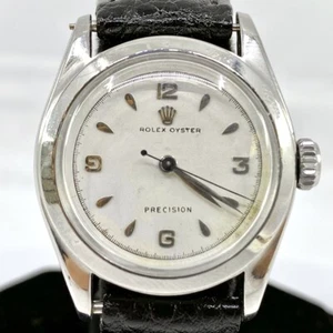 Vintage Rolex Oyster Precision 6020 Stainless Mechanical 29mm Watch (LO1004696) - Picture 1 of 8