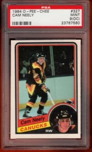 1984 O-Pee-Chee #327 CAM NEELY Vancouver Canucks RC Rookie Card PSA 9 - Picture 1 of 2