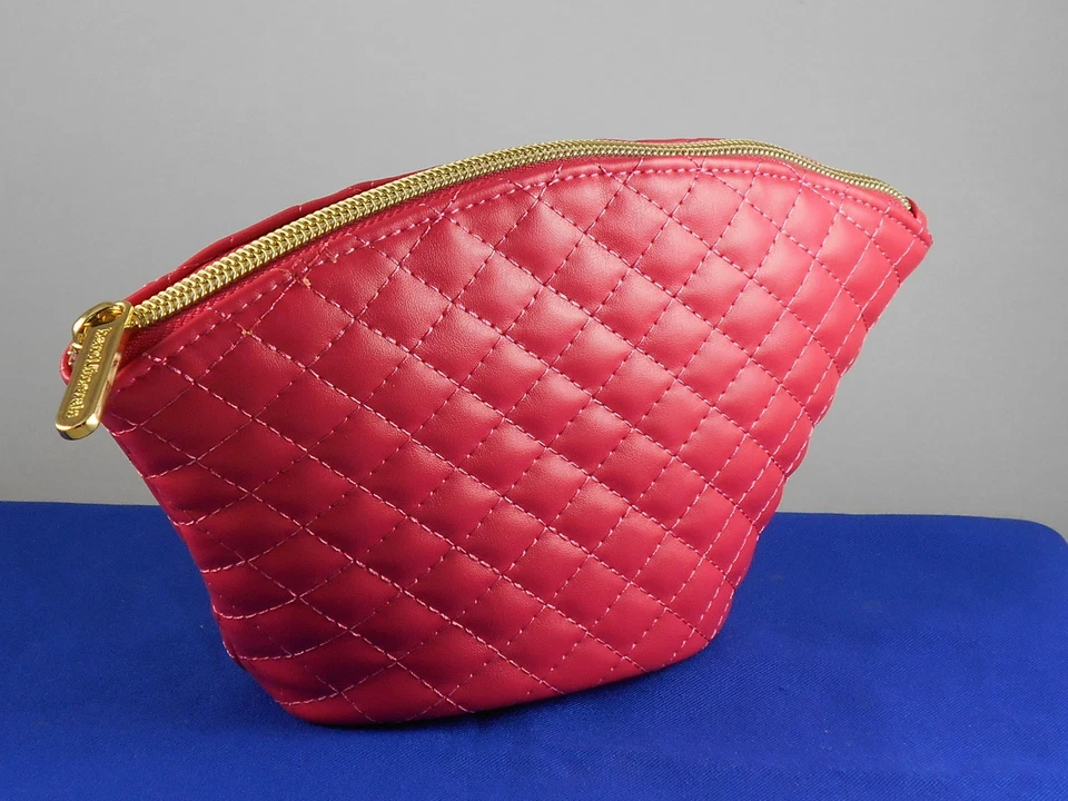 Bolso de Maquillaje Cosmético Bare Minerals Acolchado Cuero Sintético Cremallera Superior Cúpula Foto 1 de 1