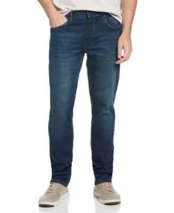 Perry Ellis Cottons Dark Indigo Straight Leg Classic Fit Denim Jeans 34 x 30 New - Picture 1 of 6