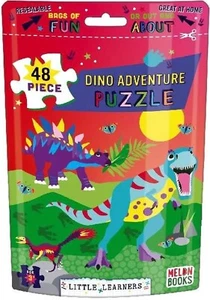 Dino Adventure Puzzle 48 Piece Blue Duck Books Dinosaur Gift Christmas Toy Skill - Picture 1 of 6