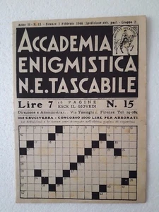 Accademia Enigmistica N. E Tascabile n.15 febbraio 1946 - Picture 1 of 1