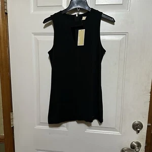Michael Kors kleines Tanktop Damen schwarz ärmellos Logo neu mit Etikett - Bild 1 von 7