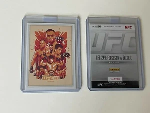 2021 Panini Instant UFC 249 Artist Series Posters FERGUSON GAEHJE Julie Tran SP - Picture 1 of 4