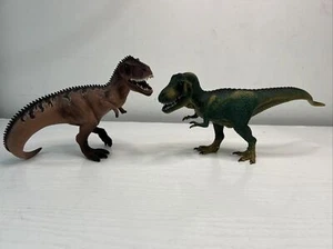 2 x Schleich Gigantosaurus / T-Rex Figuren beweglicher Kiefer Dinosaurier D-73527 - Bild 1 von 11