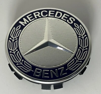 Tapacubos central rueda mercedes-benz w171 2003-2021 azul cromo a1714000125 oem Foto 1 de 4