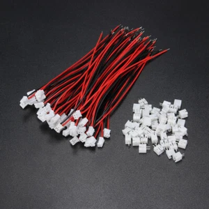 Set 50 Set 120 MM Mini Micro JST 2,0 PH 2 pin Connettore Spina Cavi Presa - Foto 1 di 11