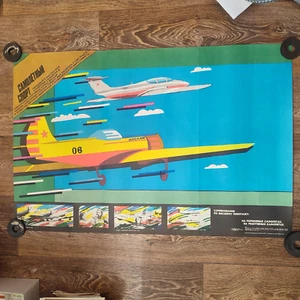 AVIATION PILOT ORIGINAL VINTAGE POSTER - Picture 1 of 4