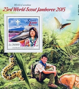 SIERRA LEONE 23RD WORLD SCOUT JAMBOREE 2015 STAMPS MNH BOY SCOUTS POWELL TRAIN S - Picture 1 of 1