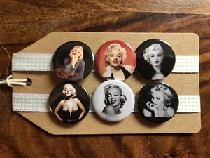 Marilyn Monroe Hollywood Icon - Button Pin Badge Set - Picture 1 of 3